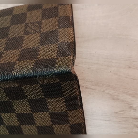 Louis Vuitton Damier Ebene Brazza Wallet Checkbook Holder Designer Leather - Picture 3 of 12